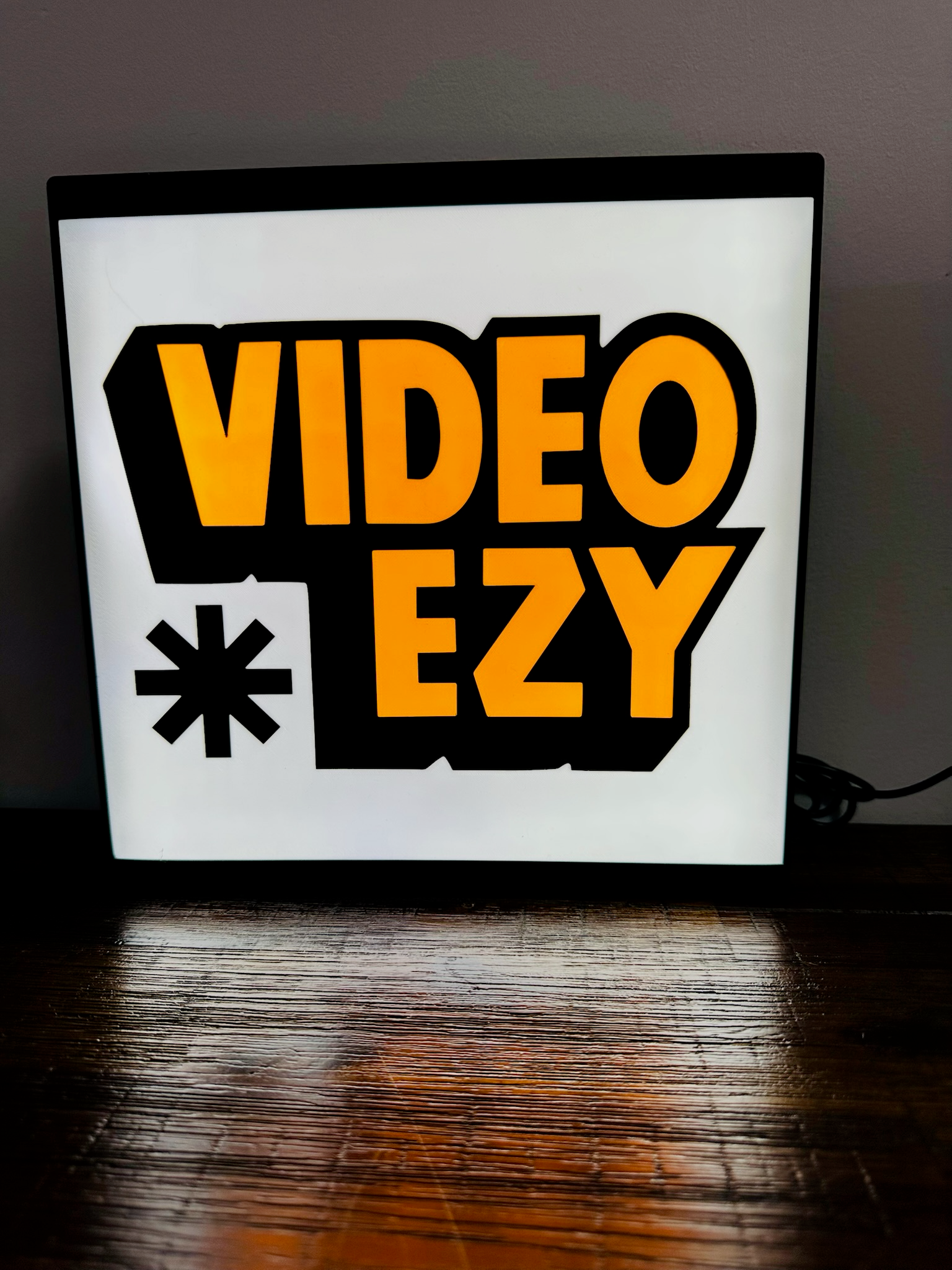 Video Ezy Logo - Light Up Logo/Wall Art