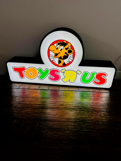 Toys R Us Vintage Shop Brand Logo - Light Up Logo/Wall Art