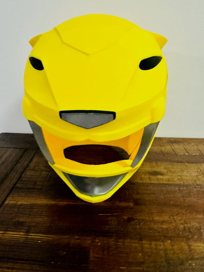 Yellow Mighty Morphin Power Rangers Helmet - Cosplay Kit / Full Size Decoration