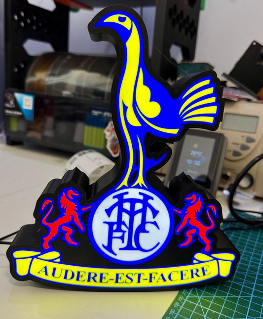 Tottenham Hotspur "Spurs" F.C. Full Logo - Light Up Sign / Night Light - Michael's 3D World