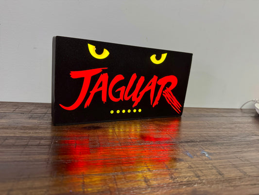 Atari Jaguar Light-up Fan Sign - Wall Art - Night Light - With Jaguar Eyes