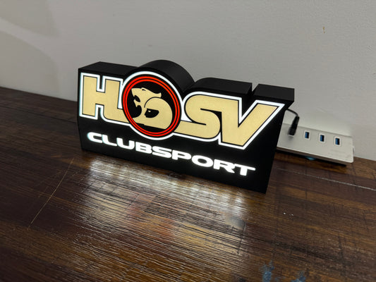 HSV Club Sport Logo - Leuchtschild - Stromversorgung über USB