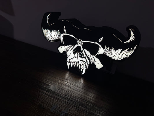 Danzig Skull with horns / Misfits - Light Up Artwork / Wall Art / Sign