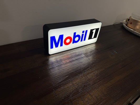 Mobil 1 Logo - Light Up Artwork / Wall Art / Sign