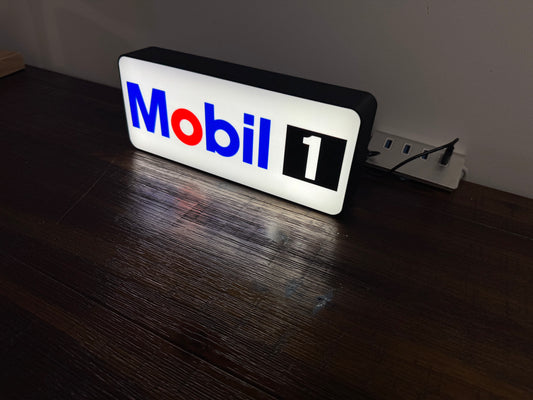 Mobil 1 Logo - Light Up Artwork / Wall Art / Sign
