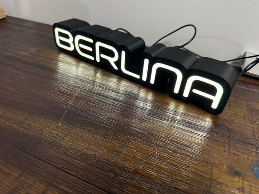 Holden Berlina Badge Logo - Light Up Artwork / Wall Art / Sign