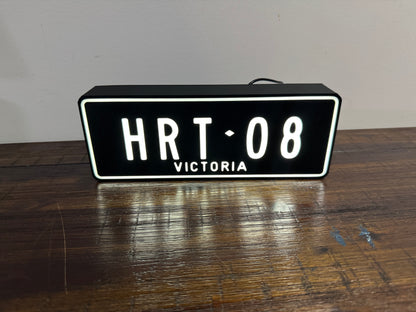 Custom Number Plate - Light Up Sign / Wall Art / Night Light - Your Registration in Lights!