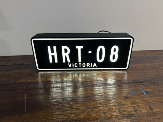Custom Number Plate - Light Up Sign / Wall Art / Night Light - Your Registration in Lights!