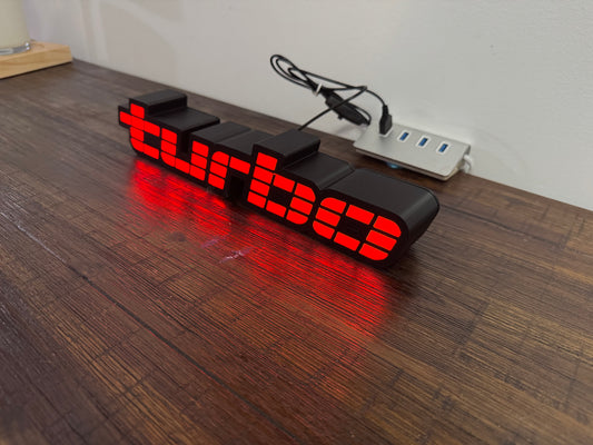 Holden Turbo Badge Logo - Light Up Artwork / Wall Art / Sign (Calais Turbo)