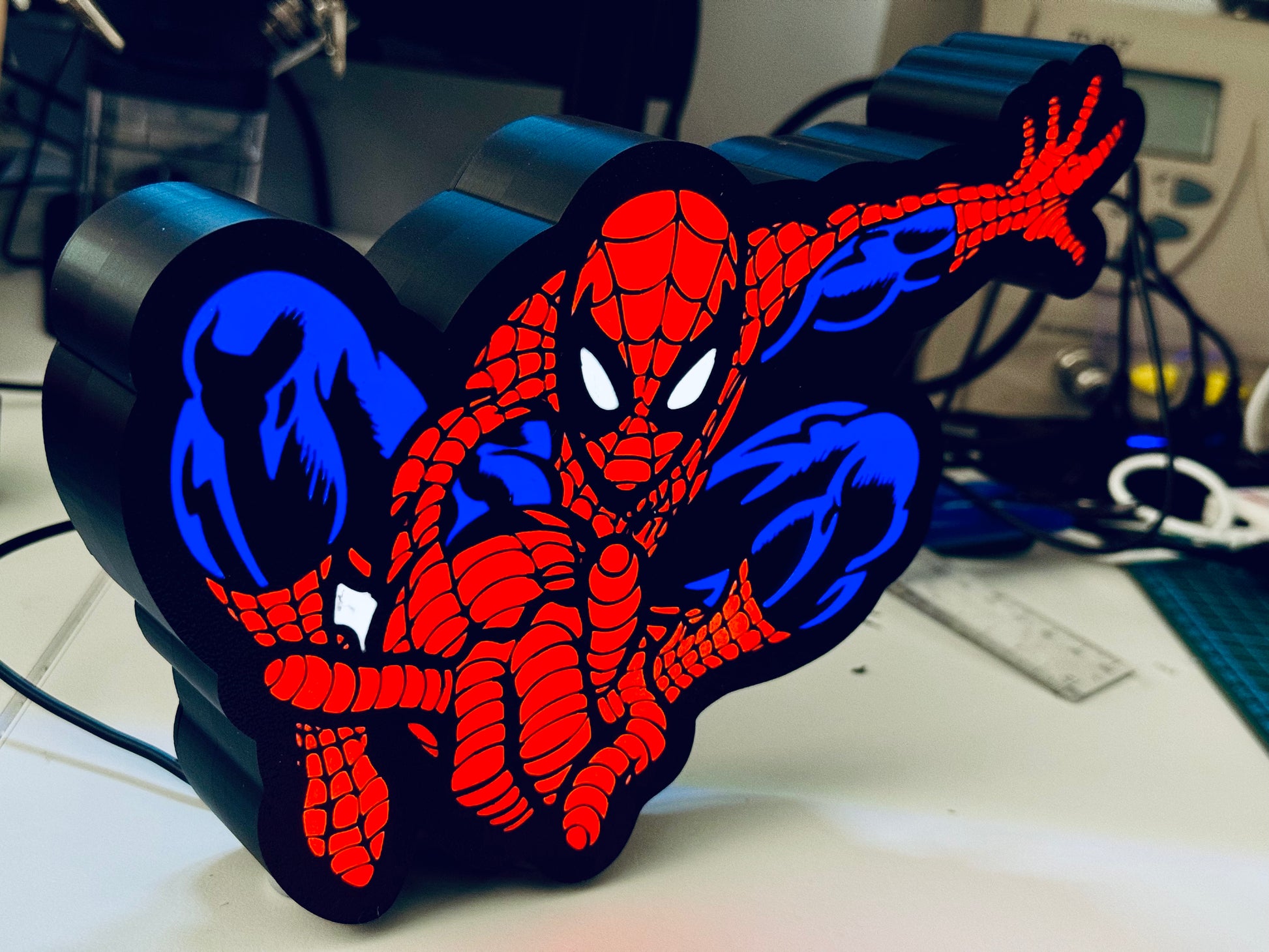 Spider-Man - USB Powered Light Up Sign! - Michael's 3D World