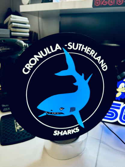 Cronulla Sharks - Light Up Sign / Logo - USB Powered (Old Logo) - Michael's 3D World