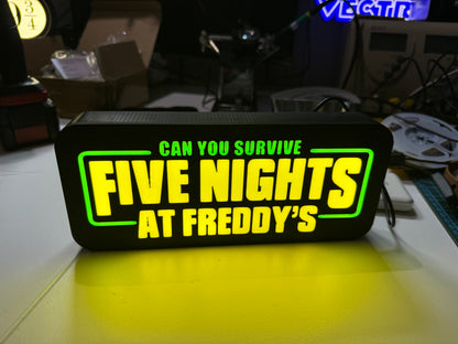 Can You Survive Five Nights at Freddy's - USB Light Up Sign / Night light (FNAF) - Michael's 3D World