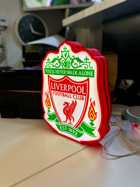 Liverpool Football Club - Light up Logo / Sign - USB Powered - Michael's 3D World