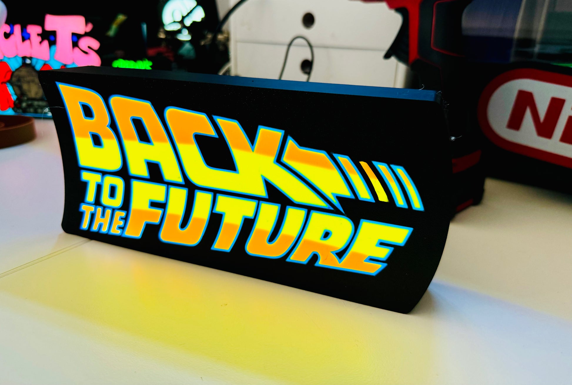 Back to the Future Logo - Light Up Sign - USB Powered Lamp - Michael's 3D World