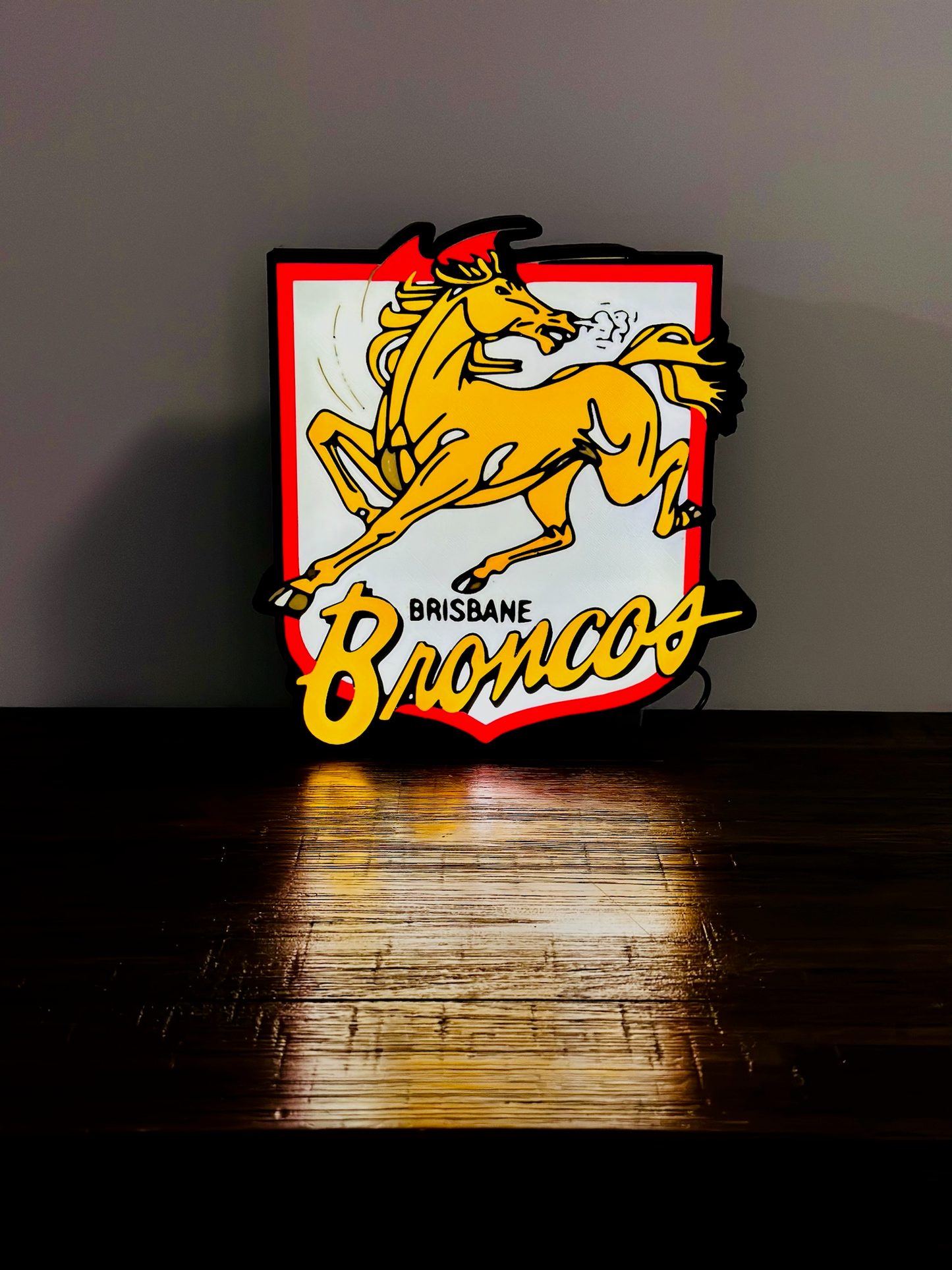 Brisbane Broncos Team (old) Logo - Light Box / Night Light
