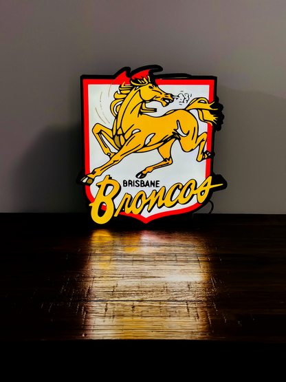 Brisbane Broncos Team (old) Logo - Light Box / Night Light