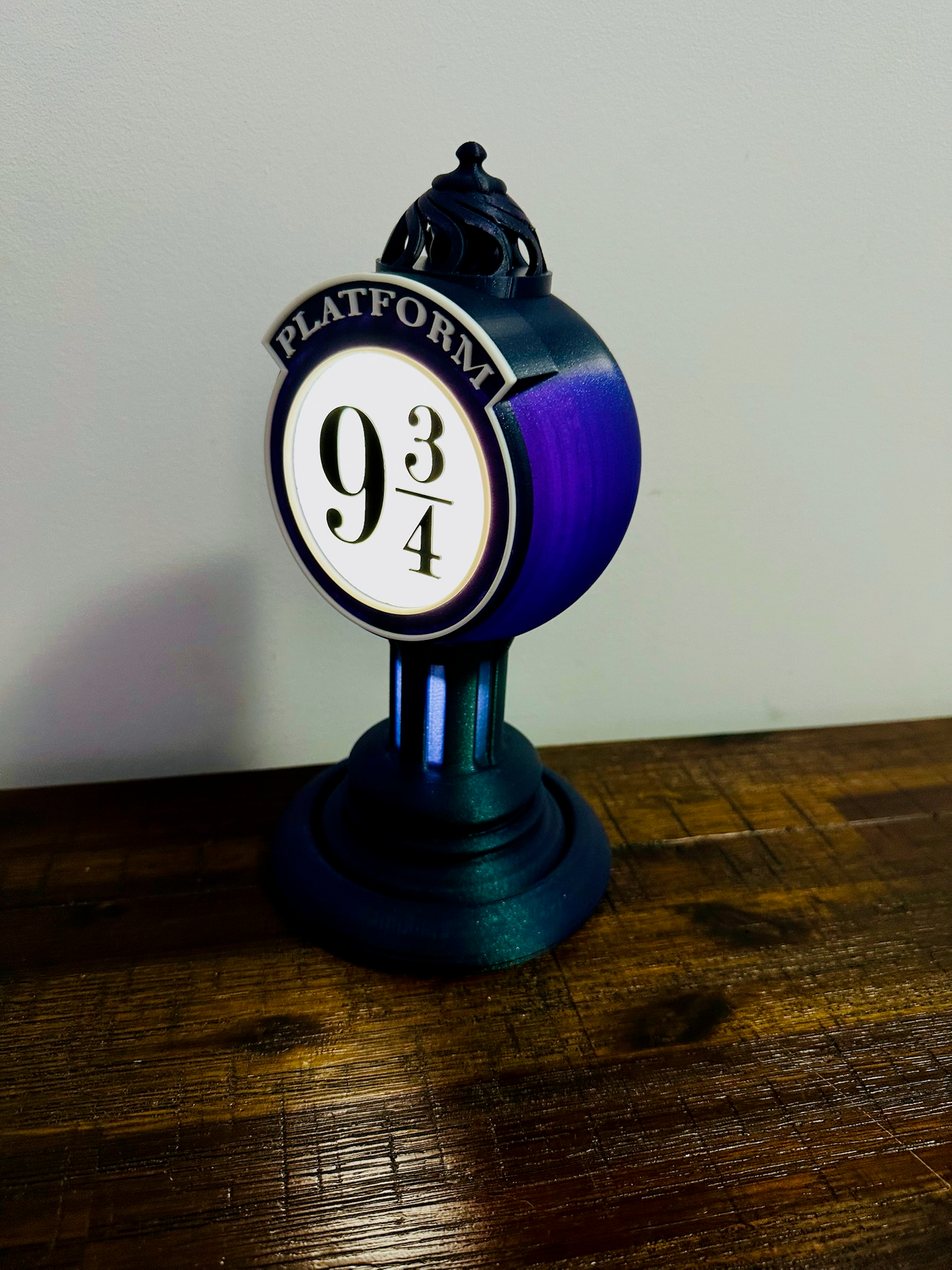 Lámpara LED iluminada de plataforma 9 3/4 de Harry Potter - Lámpara de plataforma de tren - Alimentación por USB