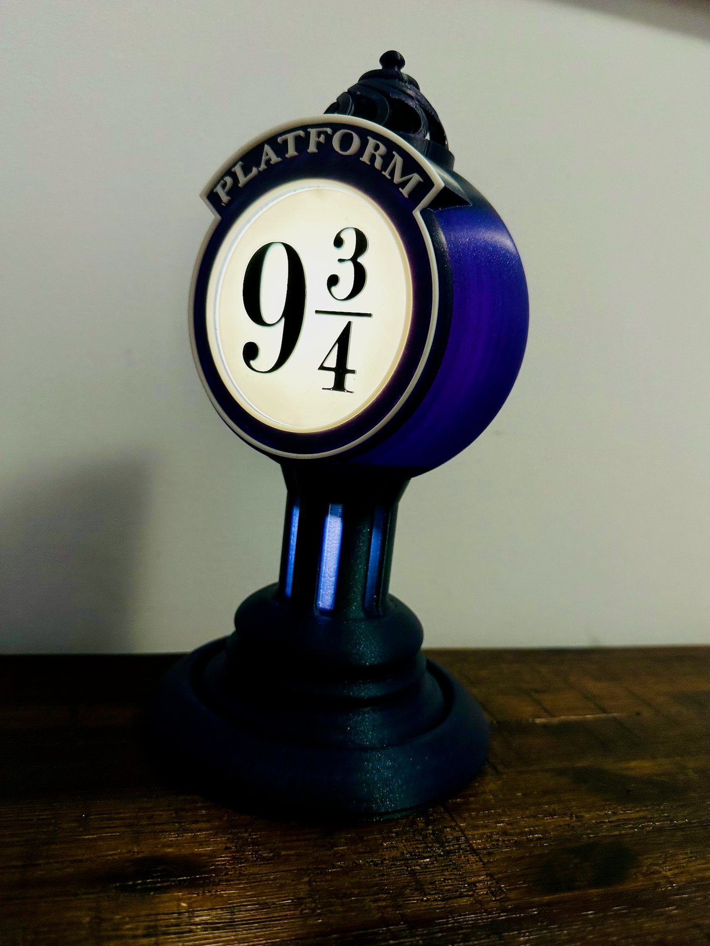 Lámpara LED iluminada de plataforma 9 3/4 de Harry Potter - Lámpara de plataforma de tren - Alimentación por USB