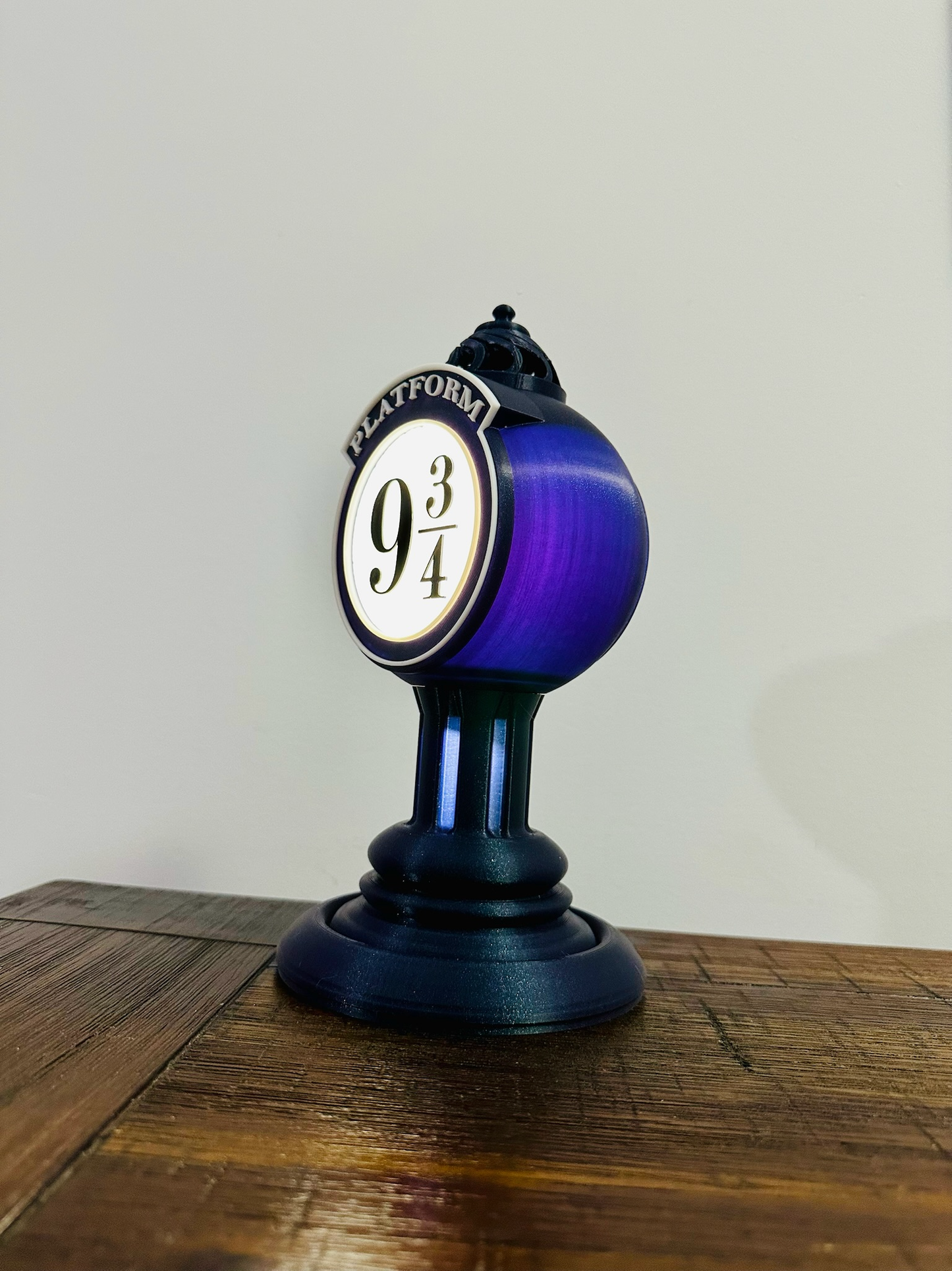 Lámpara LED iluminada de plataforma 9 3/4 de Harry Potter - Lámpara de plataforma de tren - Alimentación por USB