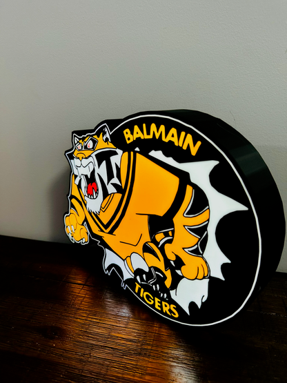 Balmain Tigers – Beleuchtetes Logo/Schild – Stromversorgung über USB