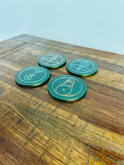 The Owl House: Luz’s Magic Spell Glyph’s - Coasters (Set of 4)