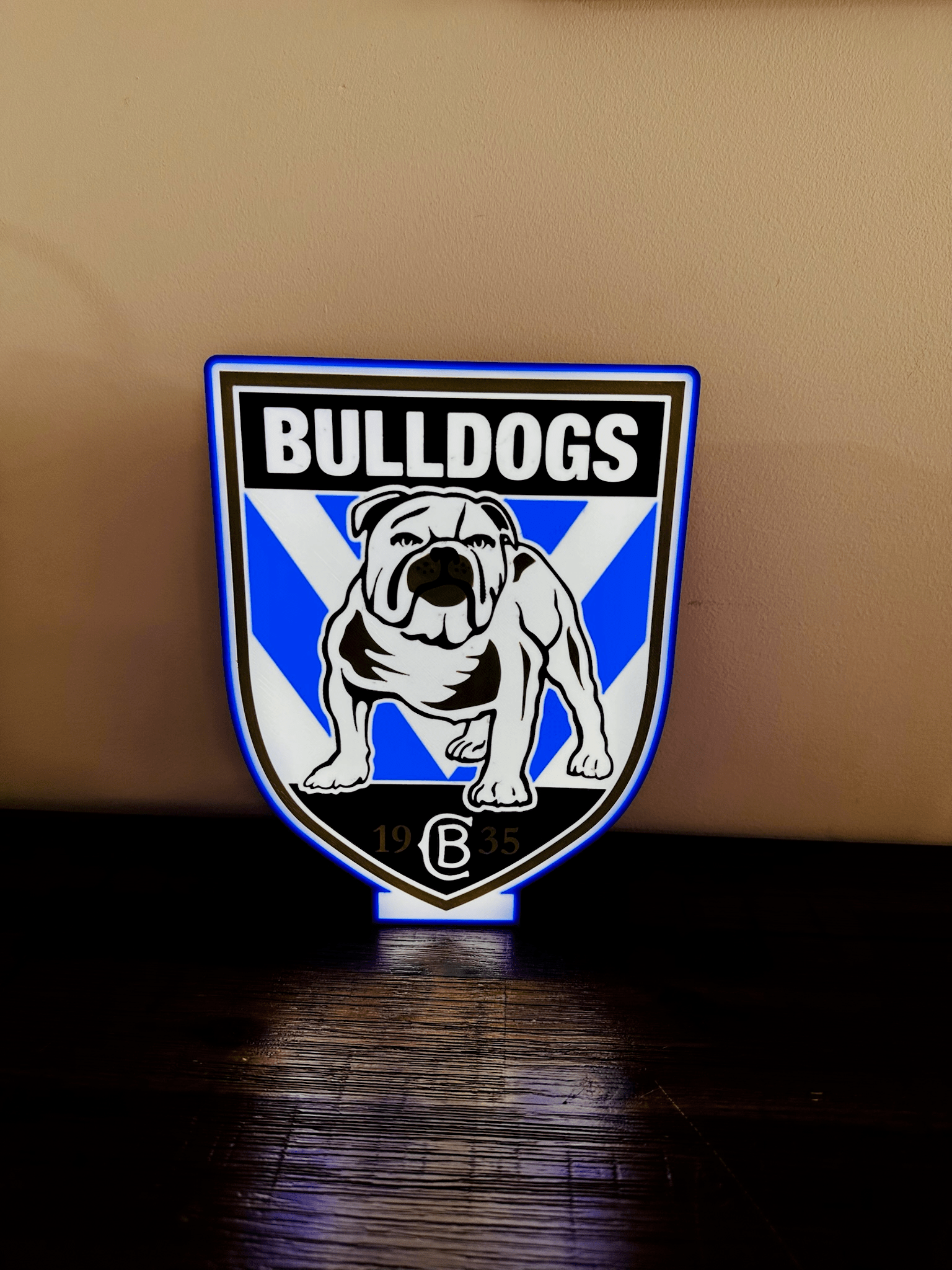 Bulldogs NRL Team Logo - Light Box / Night Light