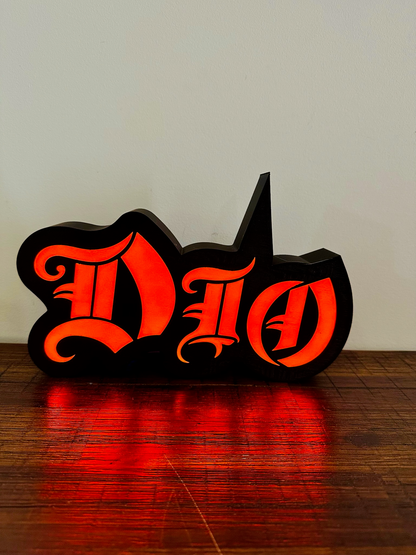 Dio - Rock Music Band - 1980's - Night Light / Bright Red Light Up Wall Art