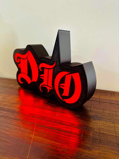 Dio - Rock Music Band - 1980's - Night Light / Bright Red Light Up Wall Art