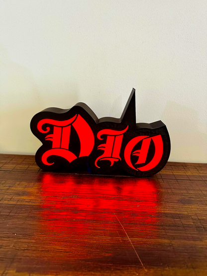 Dio - Rock Music Band - 1980's - Night Light / Bright Red Light Up Wall Art