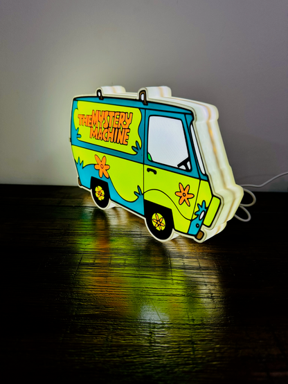 La máquina del misterio - Scooby Doo - Letrero luminoso / Luz de noche - Alimentación por USB