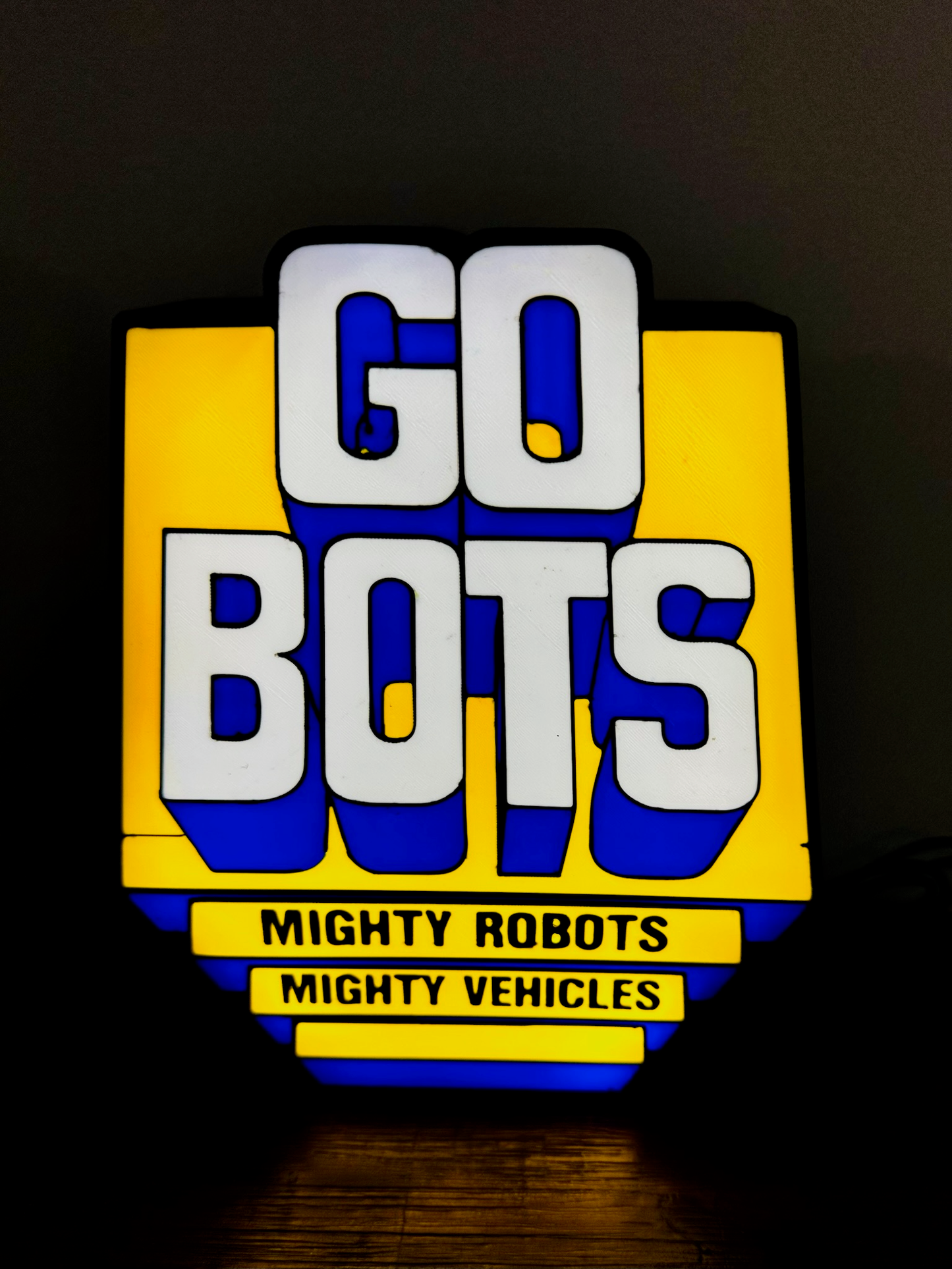 Go Bots - Mighty Robots - Mighty Vehicles - Light Up Logo/Wall Art
