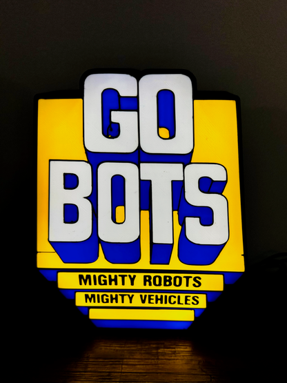 Go Bots - Mighty Robots - Mighty Vehicles - Light Up Logo/Wall Art