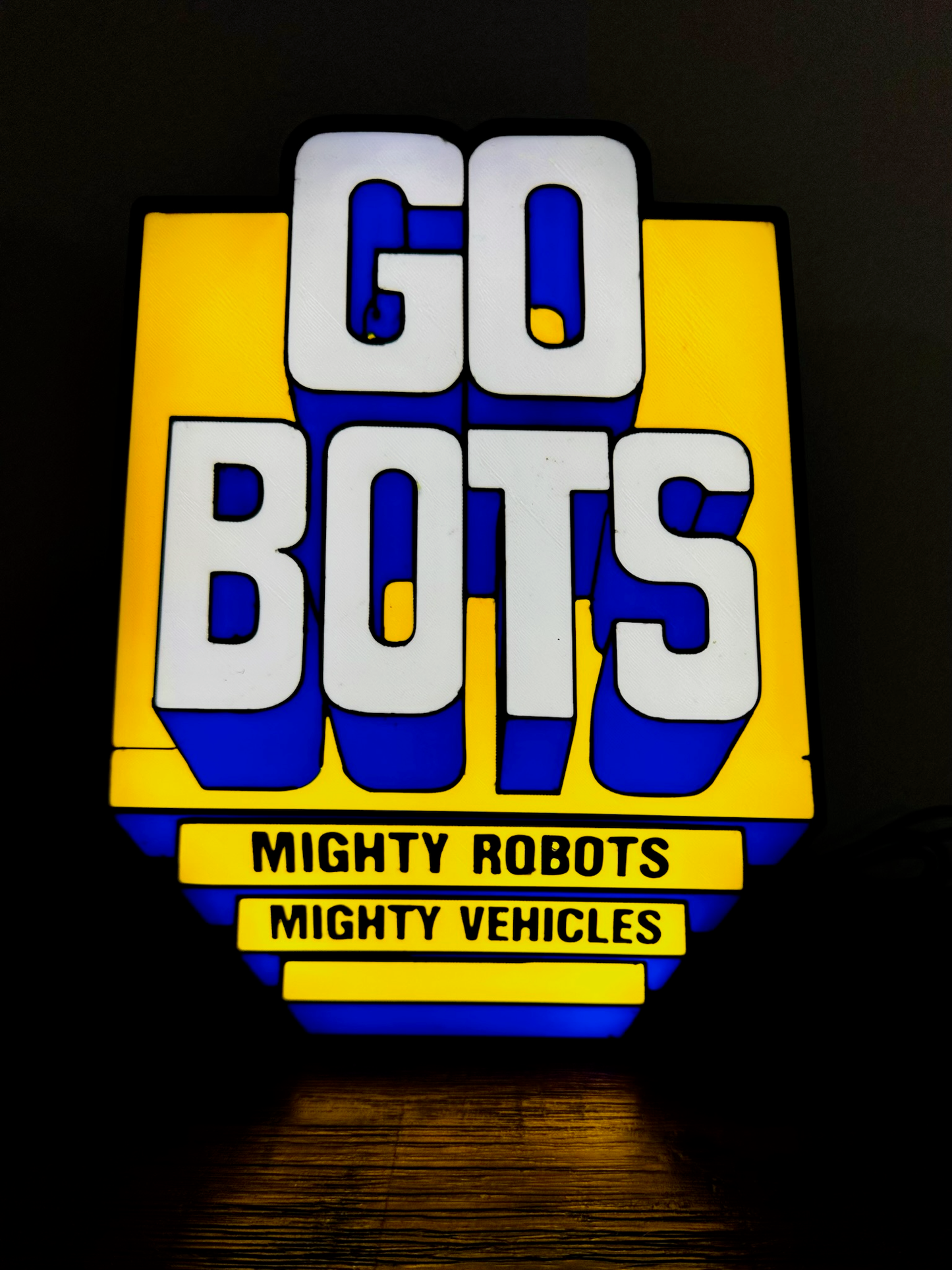Go Bots - Mighty Robots - Mighty Vehicles - Light Up Logo/Wall Art