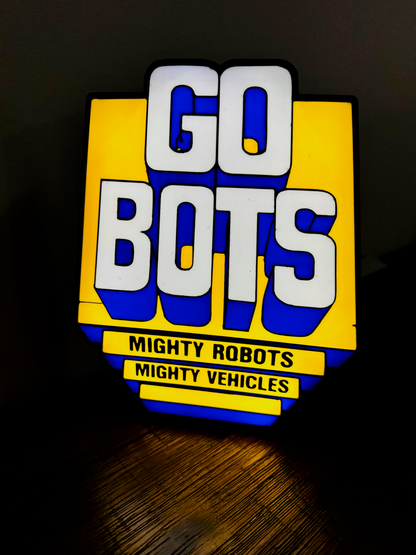Go Bots - Mighty Robots - Mighty Vehicles - Light Up Logo/Wall Art