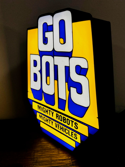 Go Bots - Mighty Robots - Mighty Vehicles - Light Up Logo/Wall Art