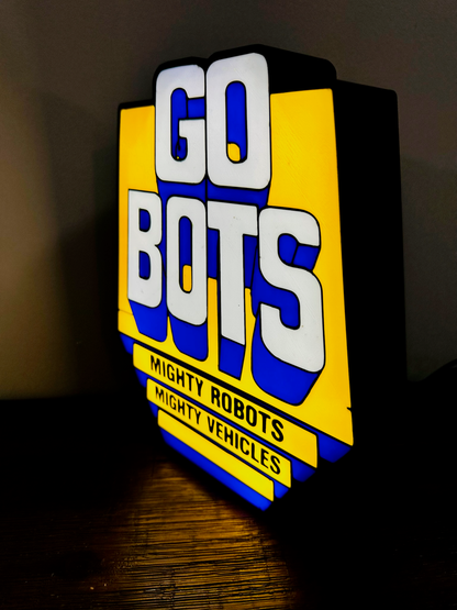 Go Bots - Mighty Robots - Mighty Vehicles - Light Up Logo/Wall Art