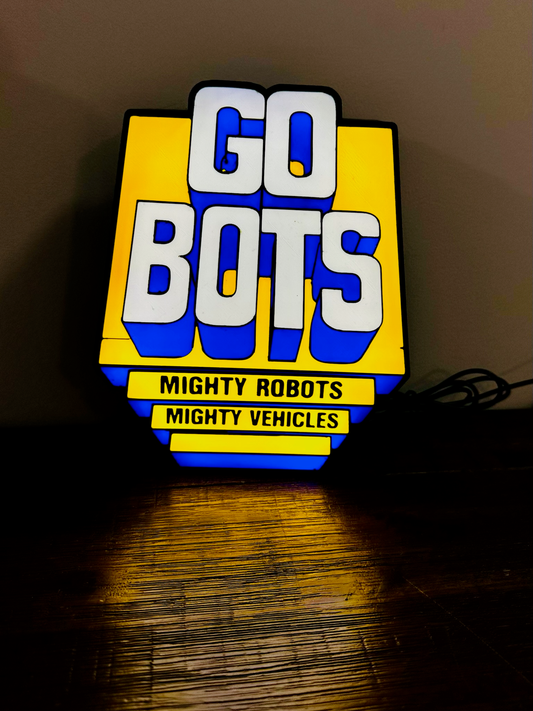 Go Bots - Mighty Robots - Mighty Vehicles - Light Up Logo/Wall Art