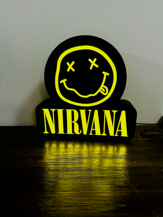 Nirvana – Brilliant Yellow – Leuchtschild/Nachtlicht – Stromversorgung über USB
