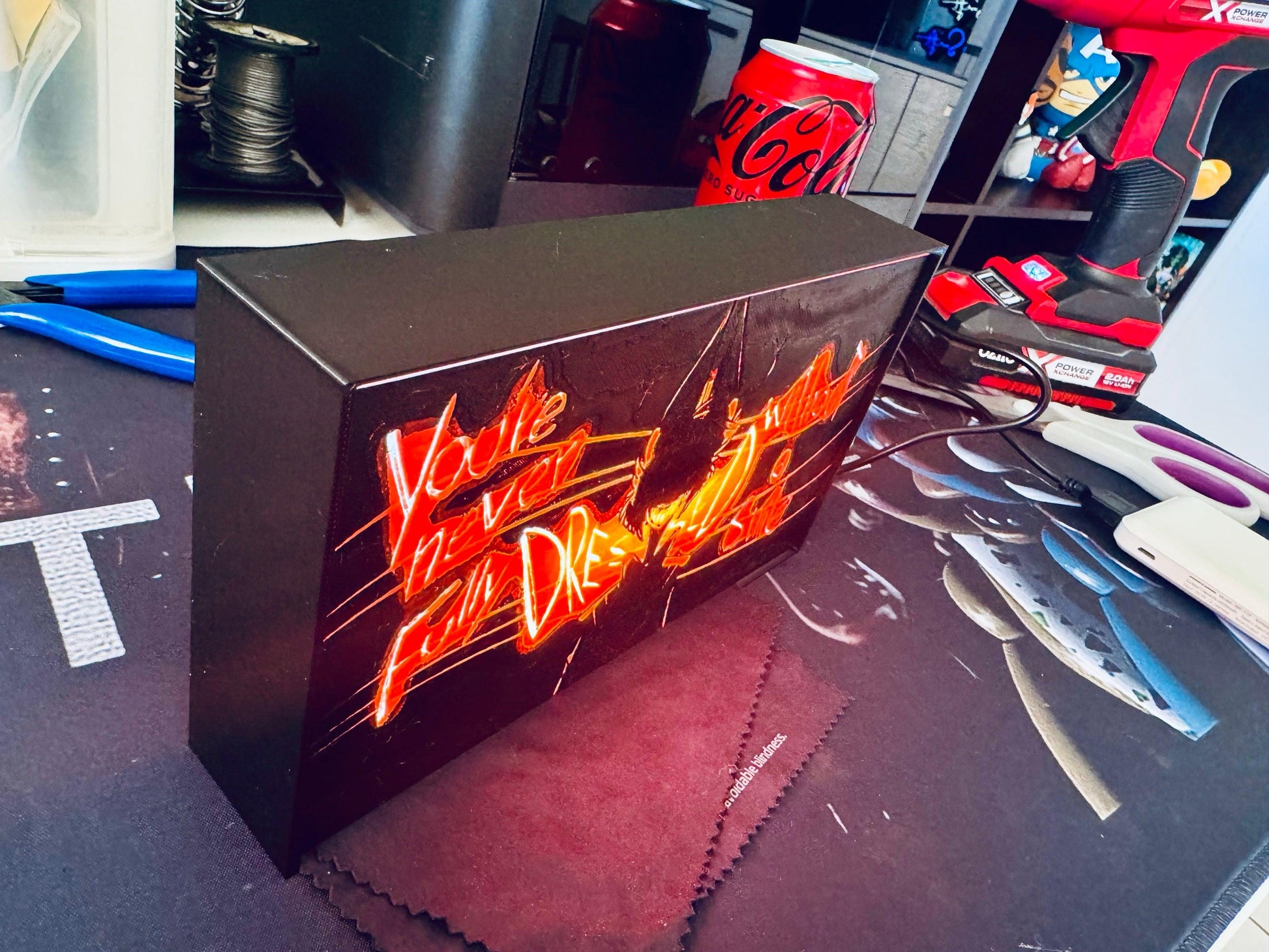 Hazbin Hotel: You're never fully dressed without a Smile! Light up Sign - Michael's 3D World