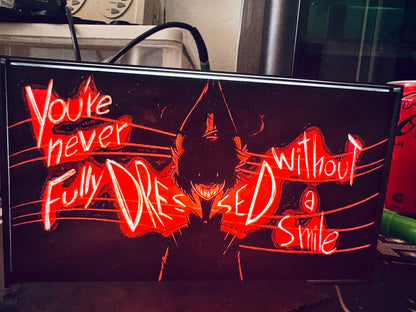 Hazbin Hotel: You're never fully dressed without a Smile! Light up Sign - Michael's 3D World