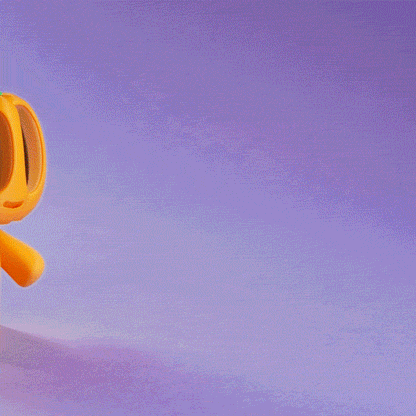 Cute Set of 3x Mini Pumpkin Figures & Accessories (including ghost costume, knife & candle!) - Michael's 3D World