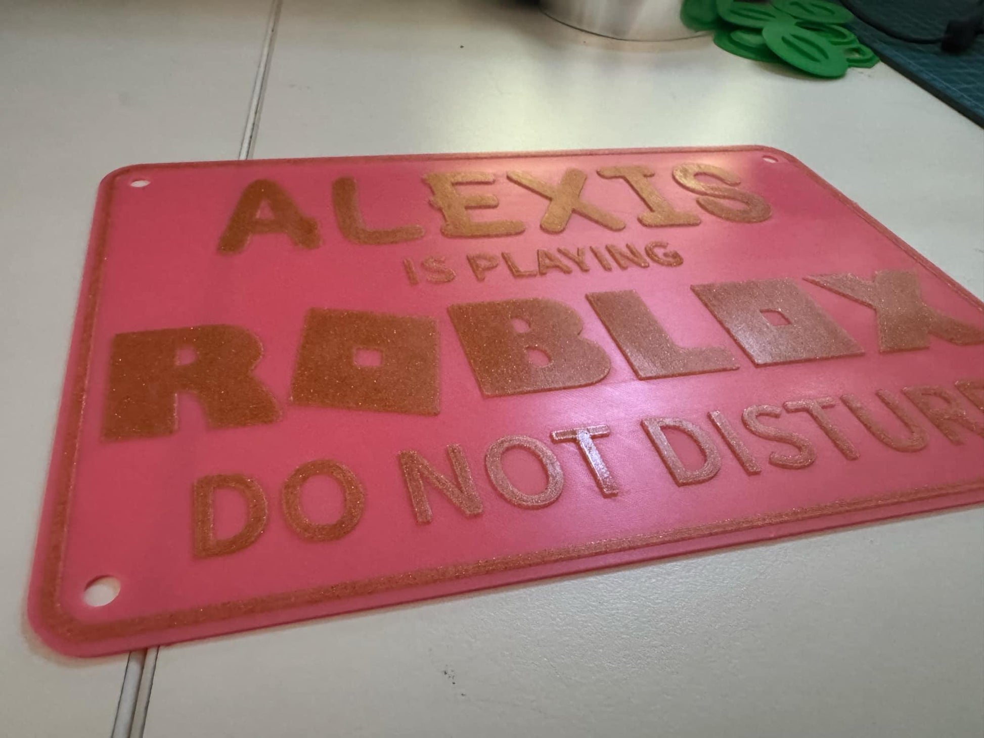 ... is Playing Roblox Custom Name Sign - Michael's 3D World