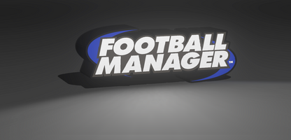 Football Manager Game Logo - Light Up Artwork / Wall Art / Sign