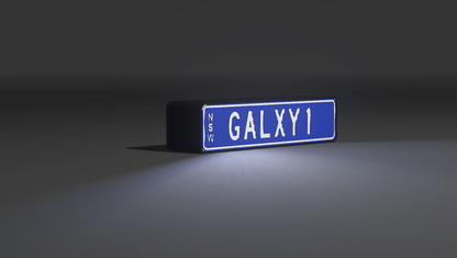 Custom Number Plate - Light Up Sign / Wall Art / Night Light - Your Registration in Lights!