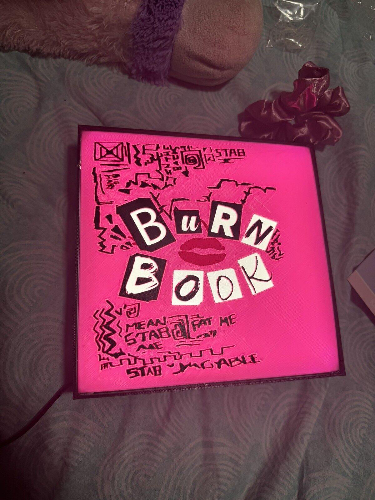 Unique Mean Girls themed “Burn Book” LED light up sign - Michael's 3D World