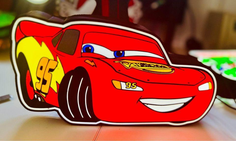 Light up Lightning McQueen Sign / Wall Art - USB powered - Michael's 3D World