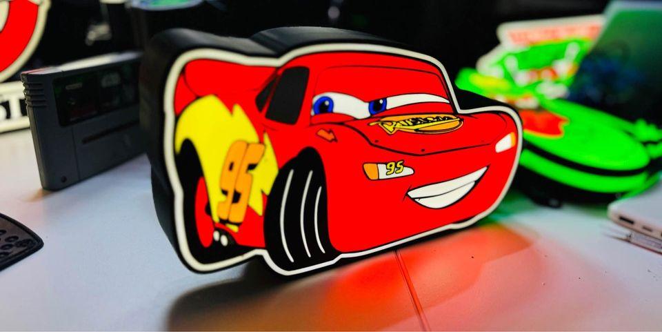 Light up Lightning McQueen Sign / Wall Art - USB powered - Michael's 3D World