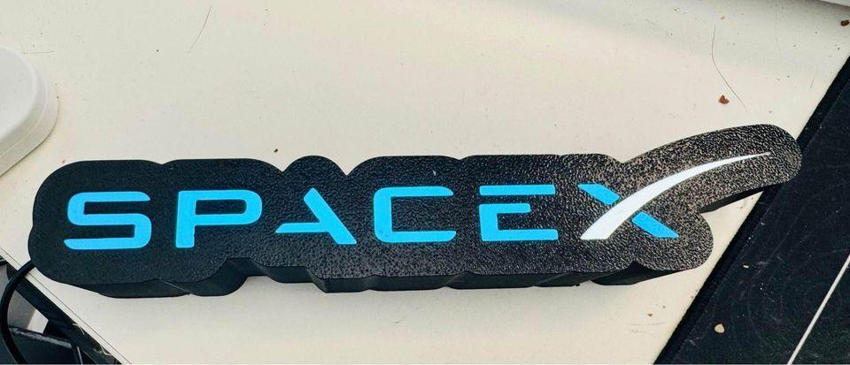 SpaceX Logo Light Box - LED USB Powered, Brand new - Michael's 3D World