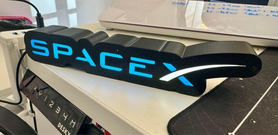 SpaceX Logo Light Box - LED USB Powered, Brand new - Michael's 3D World