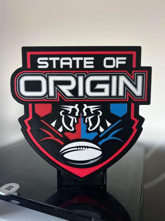 NRL State of Origin - Light up Sign - USB Powered - Michael's 3D World